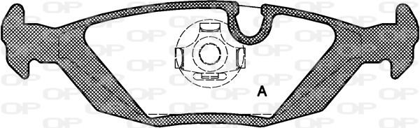 OPEN PARTS Piduriklotsi komplekt,ketaspidur BPA0155.10